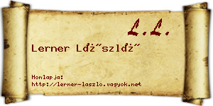Lerner László névjegykártya